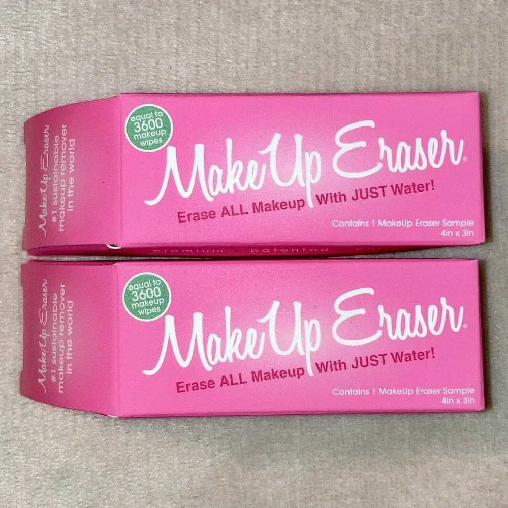 2 Pink MakeUp Eraser Mini Bundle  NEW IN BOX